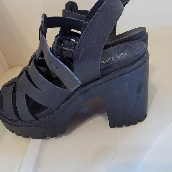 MIA Black strappy Sandals with block heel size 6 - Picture 8 of 11